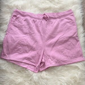 Women's Pink Drawstring Lounge Shorts